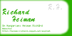richard heiman business card