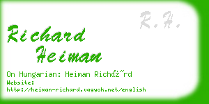 richard heiman business card